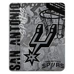 The Northwest Company NBA San Antonio Spurs Hard Knocks 50-inch by 60-inch Printed Fleece Throw, Gray