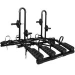 Hollywood Racks Destination 4 Hitch Bike Rack, Lightweight, Black - Platform Style Bike Rack for Car Carries up to 4 Bikes for Safe, Secure Transport - Fits Most Bike Styles, Sizes and Models