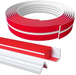 Flexible Inside & Outside Corner Trim Moulding, Peel and Stick Wall Molding Trim, Wall Corner Protector, Self Adhesive Corner Guards & Caulk Strip for Wall Edge Corner, Floor Window Door Ceiling