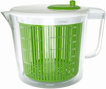 Single Serve Small Salad Spinner - Mini Prep Lettuce Spinner and Dryer With Measuring Cup - Collander with Fruit and Vegetable Washing Basket Bowl - Great Fruit and Vegetable Washer By Cooler Kitchen