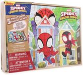 Disney Junior Marvel Spider-Man Spidey Amazing Friends - Set of 5 Wood Puzzles with Storage Box for Kids - Ages 4 and Up