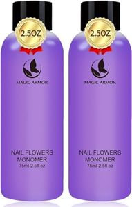 MAGIC ARMOR Liquide Acrylique 2 × 75 ml Monomer ongle pour Ongles Faible Odeur Kit de Démarrage pour Ongles en Acrylique pour Salons de Manucure et Bricolage