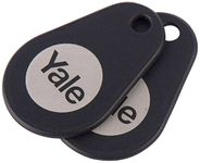 Yale P-YD-01-CON-RFIDT-BL Smart Door Lock Key Tags, Black, 2 Count (Pack of 1), One Size