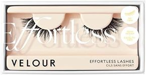 Velour Synthetic Lashes, Effortless Collection, Wear up to 25 Times - Reusable, Natural False EyeLashes - 6 Styles, Long-Lasting, No-Trim Strip Eyelashes for Volume and Curl - Lightweight Fake Lashes, All Eye Shapes
