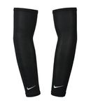 Nike Dri-Fit UV Solar Arm Sleeves - 1 Pair - Unisex - Adult, Black, Adult L/XL