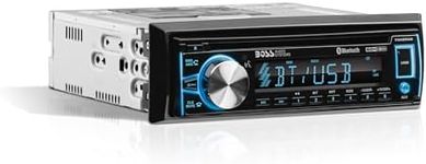 BOSS Audio Systems 750BRGB Car Stereo - Single Din, Bluetooth, CD DVD Player, AM/FM Radio Receiver, USB, AUX Input, Multi Color Illumination