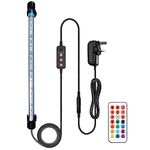 VARMHUS LED Aquarium Lighting, Aquarium Lamp Changing Submersible Fish Tank Light with Small Simple Aquarium Timer for Sunrise and Sunset (37cm, RGB)