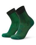 DANISH ENDURANCE Walking Socks Merino Wool Lightweight, Anti Blister Hiking Socks, Breathable Trekking Socks, for Men & Women, Unisex, Dark Green 9-12