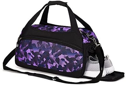 Kuston Sports Gym Bag with Shoe Compartment&Wet Pocket,Travel Duffel bag,Weekend Bag,Workout Bag Suitable for Men and Women, purple, One_Size