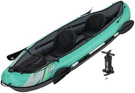 Hydro Force 2 Person Inflatable Kayak | Ventura Kayak Set with Hand Pump, Paddles and Storage Bag