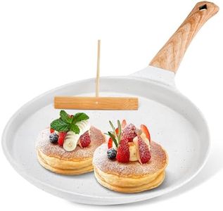 AOSION Crepe Pan11 inch Nonstick Dosa Tawa Pan,Ceramic Crepe Pan,Tortilla Pan for Pancake Omelette Steak Frying Egg with Ergonmic Handle,For All Stoves
