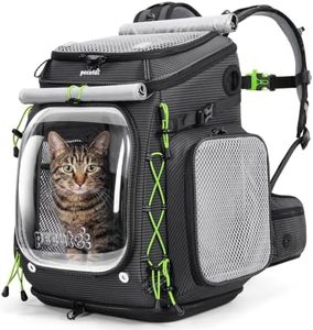 Pecute Cat Backpack Carrier with Sun Shade, Breathable for Hiking, Dark Grey