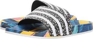 adidas Women's Adilette Slide Sandal, Supplier Color White Core Black, 4.5 UK