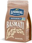 Lundberg Basmati Rice, Long Grain Brown Rice - Non-Sticky, Fluffy Aromatic Rice, Sustainably Grown in California, Pantry Staples, 32 Oz