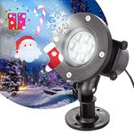 Christmas Outdoor LED Light Projector - Includes 12 Interchangeable Seasonal Slides