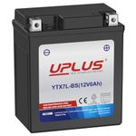 UPLUS YTX7L-BS Agm Battery, Maintenance Free 12V 6AH SLA Batteries ATV Snowmobile Scooter Motorcycle Battery, Replacement for YTX7L-4, LTX7L-BS,NTX7L-BS,FTX7L-BS,ETX7L-BS,CTX7L-BS,GTX7L-BS,GSX7L