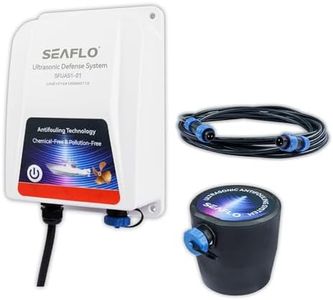 SEAFLO Ultrasonic Hull Defense System –Prevents Barnacle & Algae Growth, Fully Automated 24/7 Protection, Protects Hull, Drives & Running Gear, Covers 200 sq.ft – 4-Year Warranty (1-Transducer System)