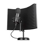 Trust Gaming Microphone with Isolation Shield GXT 259 Rudox - USB Condenser Microphone, Professional Recording Microphone with Soundproof Panel for Studio, Podcast, Streaming, Voice-Overs, ASMR, Music