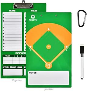 FOCCTS Baseball/Softball Dry Erase Coaches Board, Double-Sided Baseball Clipboard for Coaches with Dry Erase Pen, Softball Lineup Board Baseball Coaching Accessories for Baseball & Softball Coaches
