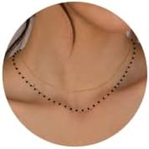 CHESKY Layered Beaded Choker Necklace for Women, Dainty Thin Cuban Chain Beads Necklaces Trendy Handmade Double Layering Small Black Bead Chokers Simple Minimalist Jewelry Gift