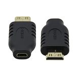 chenyang Type D Micro HDMI Socket Female to Type-C Mini HDMI 1.4 Male Convertor Adapter: Electronics