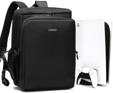 LEOMOO Gaming Backpack for PS5, Protective Travel Carrying Case Bag Compatible with Playstation 5 Console Travel case with Multiple Pockets for Gaming Accessories