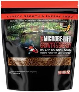 MICROBE-LIFT High Growth and Energy Floating Fish Food Pellets for Ponds, Water Gardens, and Fountains, Safe for Live Goldfish and Koi, 2.25 lbs