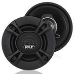 Pyle 2-Way Universal Car Stereo Speakers - 240W 4" Coaxial Loud Pro Audio Car Speaker Universal OEM Quick Replacement Component Speaker Vehicle Door/Side Panel Mount Compatible PL412BK (Pair), Black