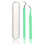 iVyne (2pcs) Basic Berry Essential Silicone Vinyl Weeding Tools Kit with Tweezer and Weeder for Cricut/Silhouette Cameo Craft, HTV and Adhesive Vinyl (Mint Green)