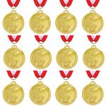 12 Pieces Basketball Medals for Kids - Gold Medal Awards Basketball Team, Sports Day Favors Prizes for Boys Children Adults