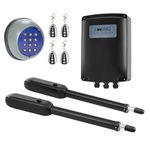 CO-Z Swing Gate Opener,Automatic Gate Motor for Doors Up to 500kg*2 6m,Driveway Home Garden Swing Gate Opening System with Wireless Keypad and 4xRemote Control Key Fobs