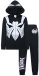 Marvel Venom Boys Zip Up Hoodie and Pants for Big Kids Black, Black, 8