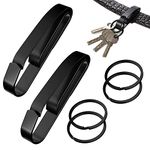 Paifeancodill Tactical Stealth Key Ring Holder, 2 Pcs Duty Belt Clips Key Holder Clip Special for Police&Fire Agencies Double Side Quick Release Key Holder with Detachable Keyring 1.5-2.25" Wide Belts