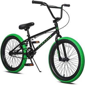 cubsala 18 Inch Big Kids Bike Freestyle BMX Bicycle for Age 5 6 7 8 Years Old Boys Girls and Beginners, Black & Green