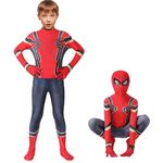 Superhero Costume for Kids,Bodysuit Spandex 3D Style Jumpsuit Boys Girls Halloween Cosplay (Style 1, 120)