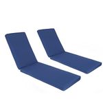 Only choice Chaise Lounge Cushion, Lounge Chair Cushion Chaise Lounge Cushions Outdoor Chair Cushions for Pool Side Chaise Lounge Cushions Patio (Navy Blue-2 pc)