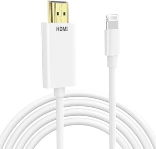 Lightning to HDMI Cable for iPhone Digital AV Adapter 1080P HD Video Sync Screen Connector iPhone to HDMI for TV Projector Monitor 13.2FT Support iOS 18