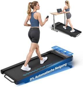MERACH Walking Pad, Laufband Für Zuhause mit 9% Automatischer Steigung, 1-6KM/H Laufband, 2.5PS Laufband Schreibtisch für den Heim- und Bürogebrauch,Geräuscharme Laufbände bis 120kg, APP&Fernbedienung