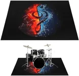 Anjetan Drum Rug, Drum Mat, Electrical Drum Carpet Soundproof Rug Pads Drum Accessories for Electric Drums Jazz Drum Set, Gift for Drummers, Drum Accessories, 47” x 63”