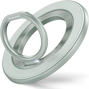 Syncwire Magnetic Phone Ring Holder for MagSafe, Magnetic Cell Phone Grip Stand Finger Ring Kickstand with Two-Sided Magnetic Compatible iPhone 16 Pro Max 15 14 13 12 Android, Green