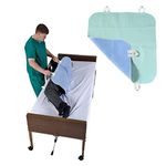 Patient Aid 34" x 52" Positioning Bed Pad with Handles (2 Pack) | Incontinence Mattress Bedding Protector Liner Underpad | Straps for Easy Lift & Transfer | Reusable & Washable | Hospital Quality