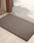 Color&Geometry Small Door Mats Indoor 17"x29", Rolled Package- Anti Slip, Absorbent, Thin, Dirt Trapping, Washable, Easy Clean Inside Doormat Rug for House Entrance/Entryway/Entry Floor, Brown