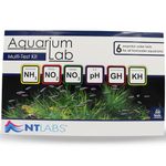 NT Labs Aquarium Lab Multi-Test Kit (6 Key Parameters - Ammonia, Nitrite, Nitrate, pH, General Hardness and Carbonate Hardness), Aquarium Kit, Accurate Results, Up to 200 Tests Combine, Liquid Tests