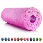 BODYMATE Foam Roller Standard Medium-Hard Smooth 45 x 15 cm with Free E-Book - Many Colours