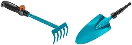 Gardena combisystem small tools set: set consisting of flower trowel and flower rake for effortless planting and transplanting in beds and flower boxes, incl. combisystem small tools handle (17354-60)