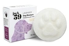 Jack59 Dog Shampoo Bar - Anti-Itch, Puppy Shampoo, Lavender - Soap-Free, Sulphate-Free - Biodegradable, pH Balanced - Added Conditioners - 80+ Washes - 2.8 oz