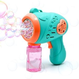 Goyal's Bubble Machine for Kids Automatic Bubble Gun Leak-Proof Design with 1 Bubble Solution (Multicolor)