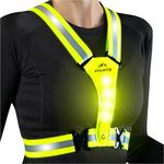 AVANTO LED Reflective Vest, Original, USB-C Rechargeable Running Reflective Gear, Running Lights for Runners, High Visibility Gear with Adjustable Waist/Shoulder for Outdoors, Dog Walking Safety Vests, Yellow, USB-Type C Ports