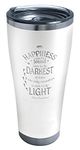 Tervis Harry Potter Happiness Quote Engraved Triple Walled Insulated Tumbler Travel Cup Keeps Drinks Cold & Hot, 30oz Legacy, Glacier White, 1 Count (Pack of 1)