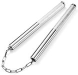 Drange Nunchaku Stainless Steel Iron Two Sticks nunchaku Training Exercise Short Stick.